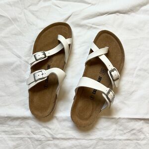 Cushionaire Women's White Luna Cork Footbed Sandal